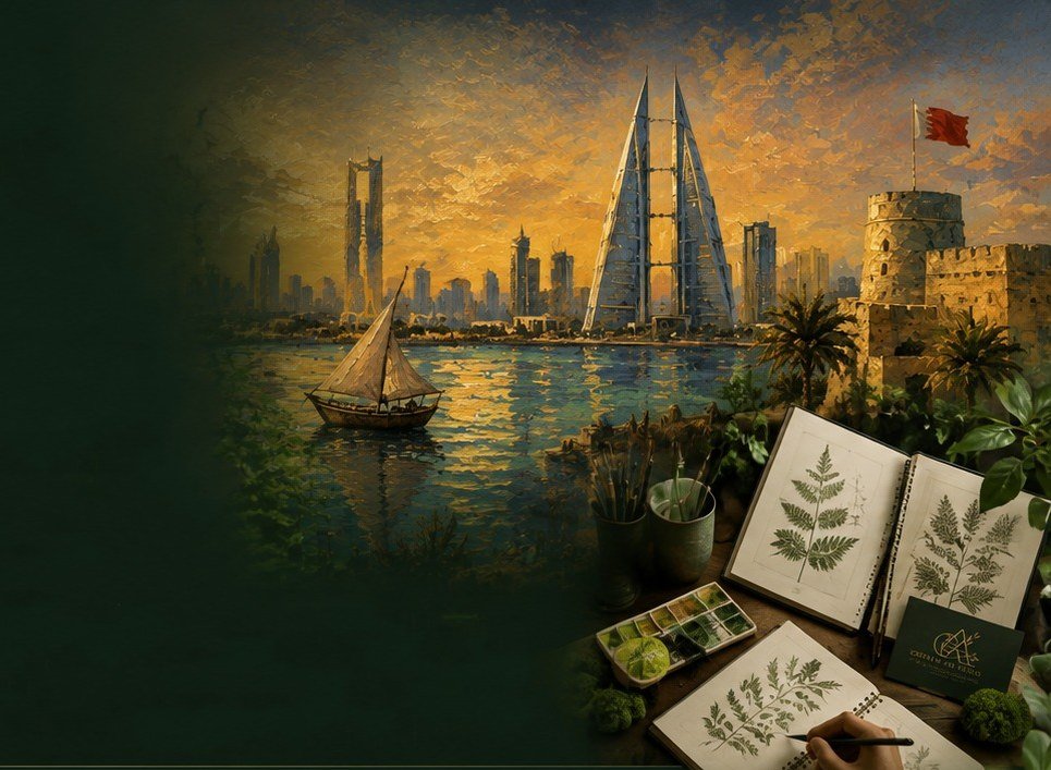 Artistic Bahrain landscape